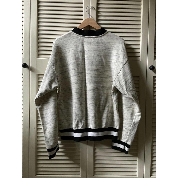 SS16 Gosha Rubchinskiy Mock Neck Collar Logo Heather Grey LS Sweatshirt Size L - Picture 7 of 9